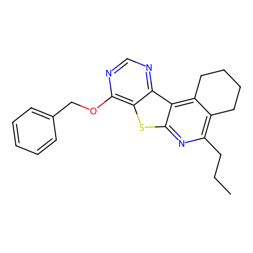 8-(benzyloxy)-5-propyl-1,2,3,4-tetrahydropyrimido[4',5':4,5]thieno[2,3-c]isoquinoline structure