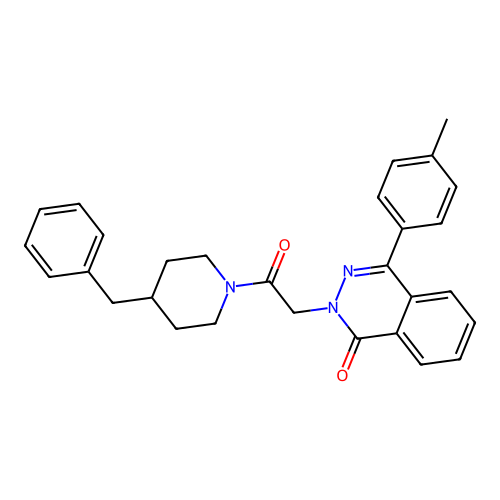 2-(2-(4-benzylpiperidin-1-yl)-2-oxoethyl)-4-(p-tolyl)phthalazin-1(2H)-one structure