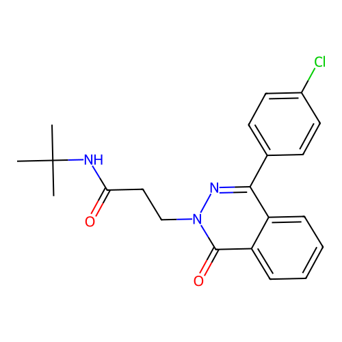 N-(tert-butyl)-3-(4-(4-chlorophenyl)-1-oxophthalazin-2(1H)-yl)propanamide structure
