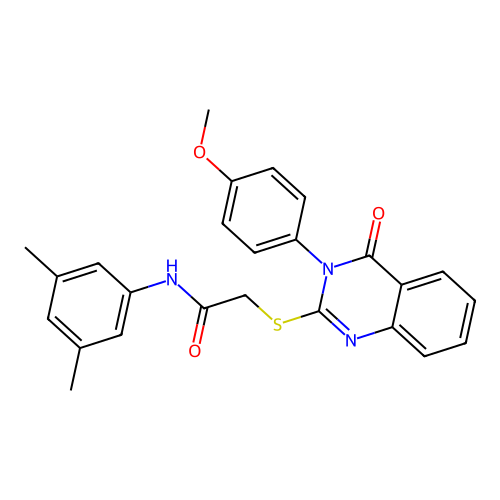N-(3,5-dimethylphenyl)-2-{[3-(4-methoxyphenyl)-4-oxo-3,4-dihydroquinazolin-2-yl]sulfanyl}acetamide structure