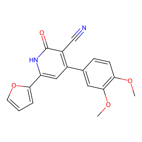 4-(3,4-Dimethoxyphenyl)-6-(furan-2-yl)-2-oxo-1,2-dihydropyridine-3-carbonitrile structure