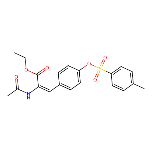 (E)-ethyl 2-acetamido-3-(4-(tosyloxy)phenyl)acrylate structure
