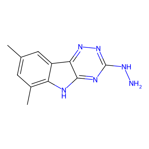 3-hydrazinyl-6,8-dimethyl-5H-[1,2,4]triazino[5,6-b]indole structure