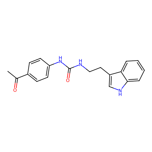 1-(4-acetylphenyl)-3-[2-(1H-indol-3-yl)ethyl]urea structure