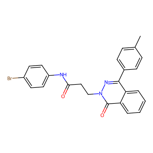 N-(4-bromophenyl)-3-(1-oxo-4-(p-tolyl)phthalazin-2(1H)-yl)propanamide structure