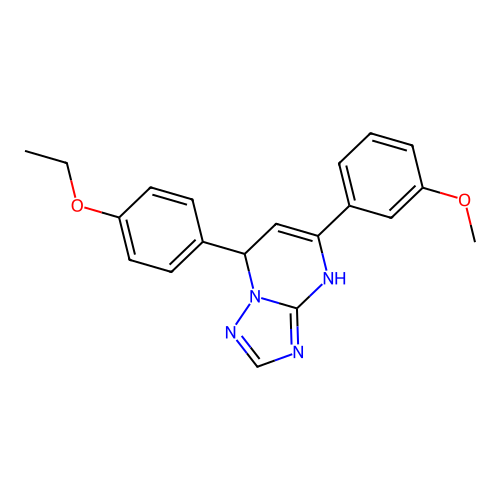7-(4-ethoxyphenyl)-5-(3-methoxyphenyl)-1,7-dihydro-[1,2,4]triazolo[1,5-a]pyrimidine structure