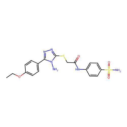 2-{[4-amino-5-(4-ethoxyphenyl)-4H-1,2,4-triazol-3-yl]sulfanyl}-N-(4-sulfamoylphenyl)acetamide structure