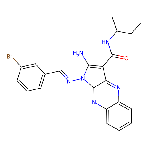 C22H21BrN6O structure