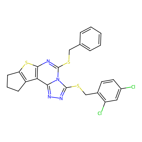 C24H18Cl2N4S3 structure