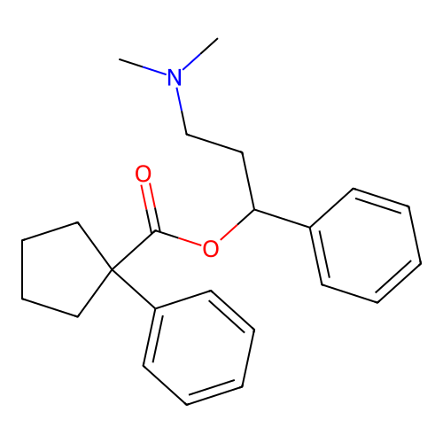3-(Dimethylamino)-1-phenylpropyl 1-phenylcyclopentanecarboxylate structure