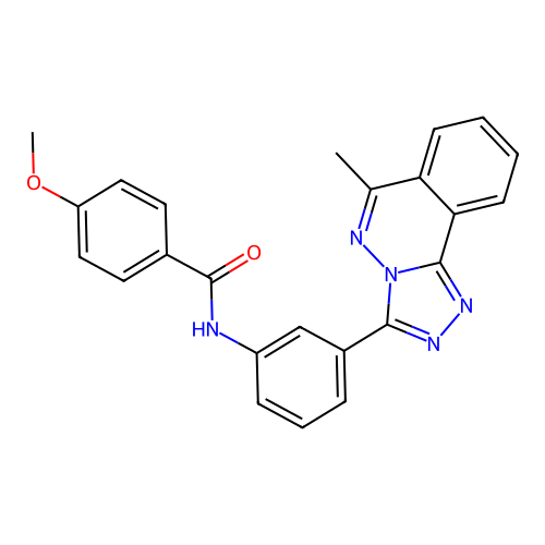 4-methoxy-N-(3-(6-methyl-[1,2,4]triazolo[3,4-a]phthalazin-3-yl)phenyl)benzamide structure