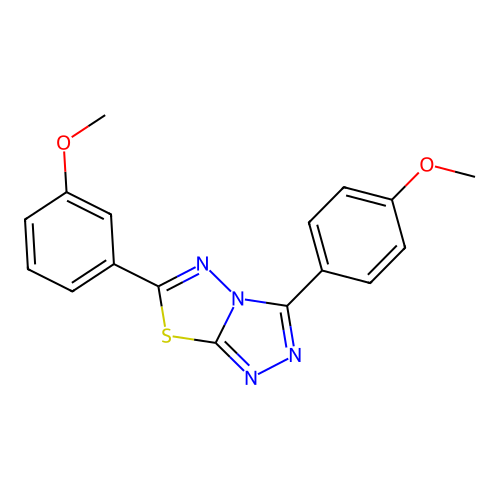 6-(3-Methoxyphenyl)-3-(4-methoxyphenyl)-[1,2,4]triazolo[3,4-b][1,3,4]thiadiazole structure