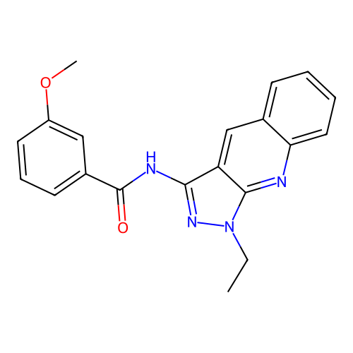 N-(1-ethyl-1H-pyrazolo[3,4-b]quinolin-3-yl)-3-methoxybenzamide structure