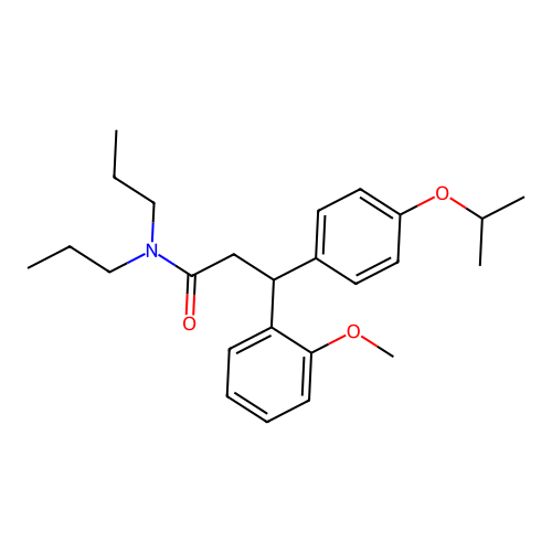 3-(4-Isopropoxyphenyl)-3-(2-methoxyphenyl)-N,N-dipropylpropanamide structure