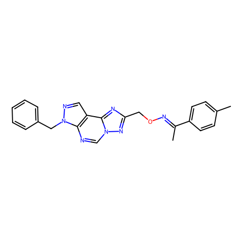 C23H21N7O structure