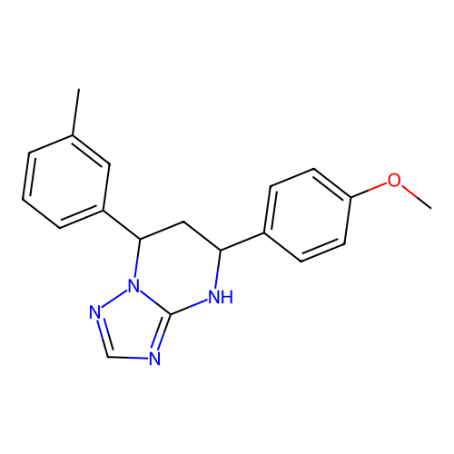 5-(4-methoxyphenyl)-7-(3-methylphenyl)-1,5,6,7-tetrahydro-[1,2,4]triazolo[1,5-a]pyrimidine structure