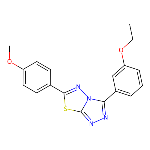 3-(3-Ethoxyphenyl)-6-(4-methoxyphenyl)-[1,2,4]triazolo[3,4-b][1,3,4]thiadiazole structure