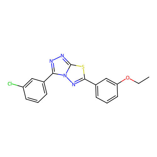 3-(3-Chlorophenyl)-6-(3-ethoxyphenyl)-[1,2,4]triazolo[3,4-b][1,3,4]thiadiazole structure