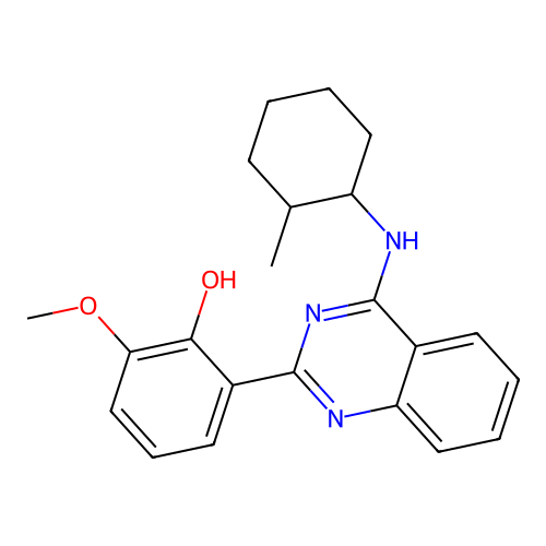 2-Methoxy-6-(4-((2-methylcyclohexyl)amino)quinazolin-2-yl)phenol structure