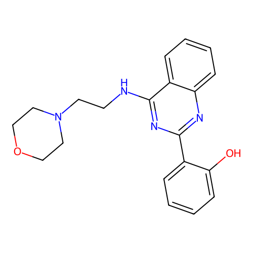 2-[4-(2-morpholin-4-ylethylamino)quinazolin-2-yl]phenol structure