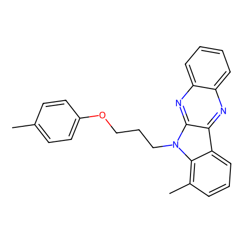4-Methyl-1-[3-(4-methylindolo[2,3-b]quinoxalin-5-yl)propoxy]benzene structure