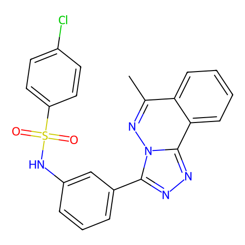 4-chloro-N-(3-(6-methyl-[1,2,4]triazolo[3,4-a]phthalazin-3-yl)phenyl)benzenesulfonamide structure