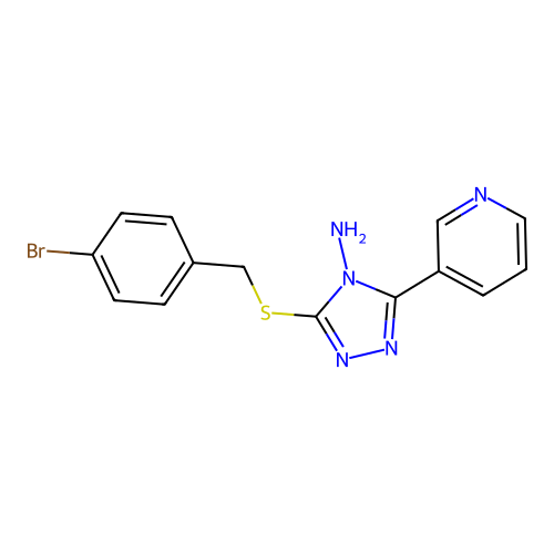 3-(4-Bromo-benzylsulfanyl)-5-pyridin-3-yl-[1,2,4]triazol-4-ylamine structure