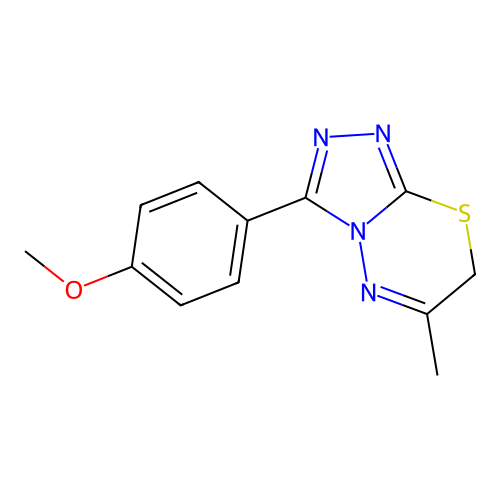 3-(4-methoxyphenyl)-6-methyl-7H-[1,2,4]triazolo[3,4-b][1,3,4]thiadiazine structure
