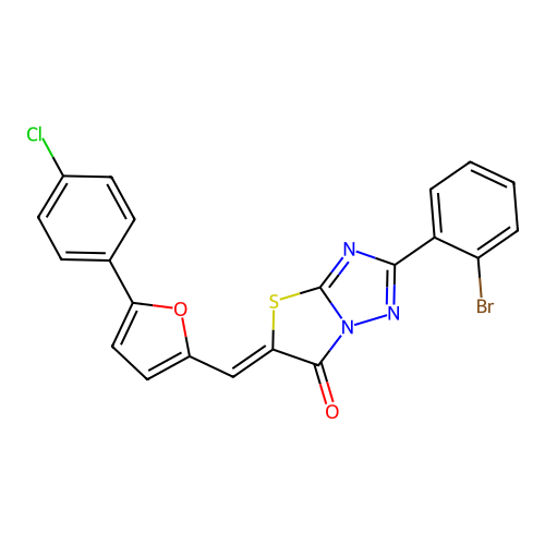 C21H11BrClN3O2S structure