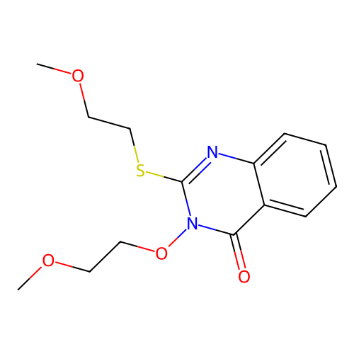 3-(2-methoxyethoxy)-2-((2-methoxyethyl)thio)quinazolin-4(3H)-one structure
