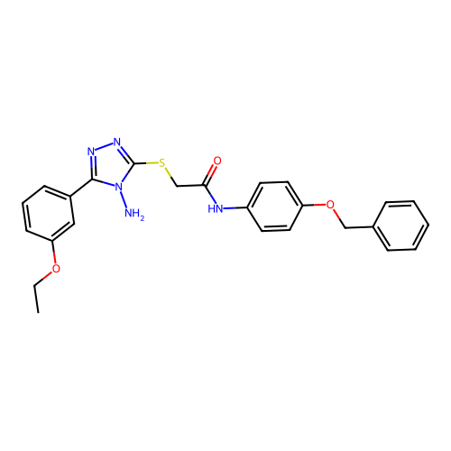 2-{[4-amino-5-(3-ethoxyphenyl)-4H-1,2,4-triazol-3-yl]sulfanyl}-N-[4-(benzyloxy)phenyl]acetamide structure