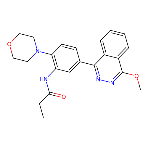 N-[5-(4-methoxyphthalazin-1-yl)-2-(morpholin-4-yl)phenyl]propanamide structure