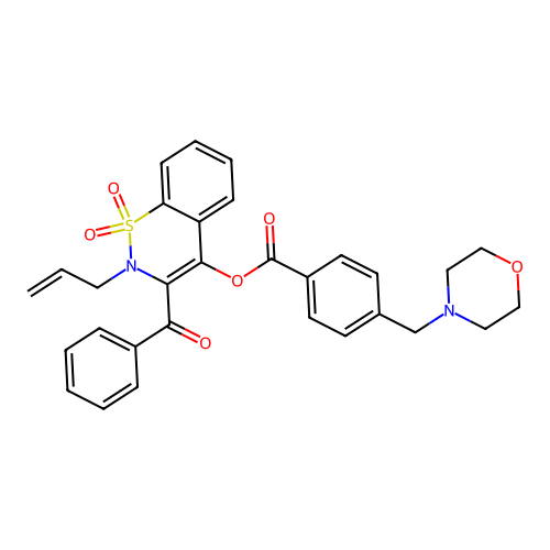 (3-benzoyl-1,1-dioxo-2-prop-2-enyl-1 structure