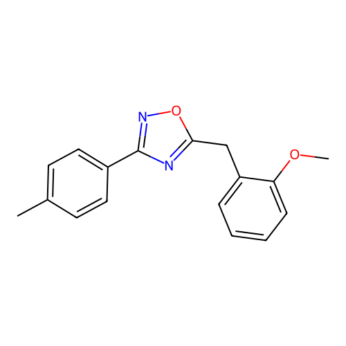 5-(2-Methoxybenzyl)-3-(4-methylphenyl)-1,2,4-oxadiazole structure