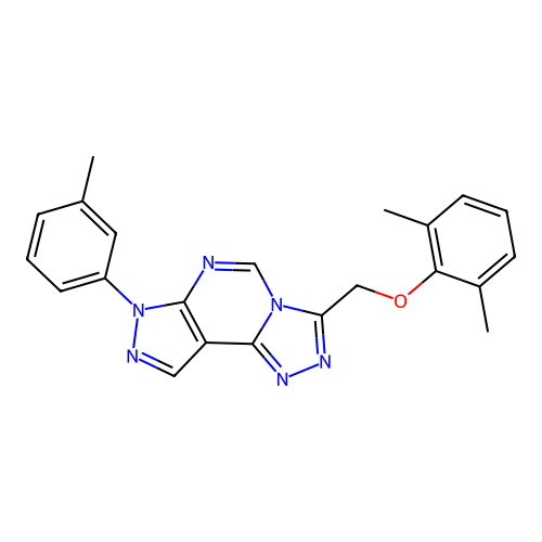 2,6-DIMETHYLPHENYL {[7-(3-METHYLPHENYL)-7H-PYRAZOLO[4,3-E][1,2,4]TRIAZOLO[4,3-C]PYRIMIDIN-3-YL]METHYL} ETHER structure
