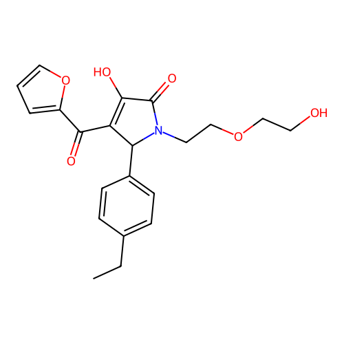 2-(4-ethylphenyl)-3-(furan-2-carbonyl)-4-hydroxy-1-[2-(2-hydroxyethoxy)ethyl]-2H-pyrrol-5-one structure