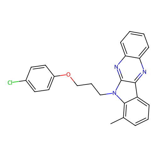 1-Chloro-4-[3-(4-methylindolo[2,3-b]quinoxalin-5-yl)propoxy]benzene structure