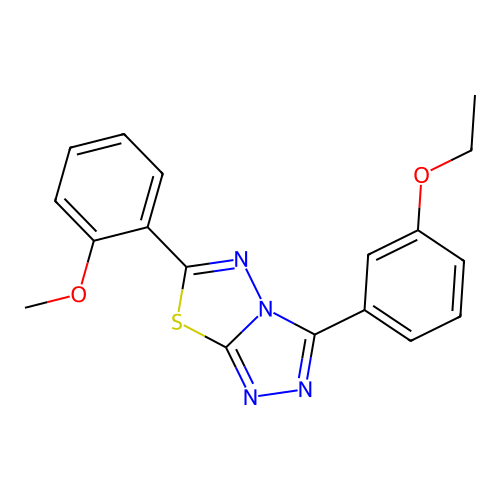 3-(3-Ethoxyphenyl)-6-(2-methoxyphenyl)-[1,2,4]triazolo[3,4-b][1,3,4]thiadiazole structure