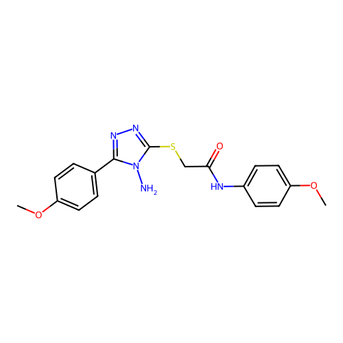 2-{[4-amino-5-(4-methoxyphenyl)-4H-1,2,4-triazol-3-yl]sulfanyl}-N-(4-methoxyphenyl)acetamide structure