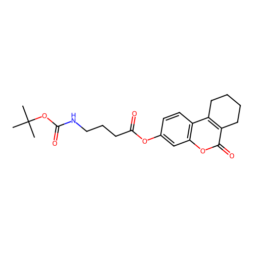6-oxo-7,8,9,10-tetrahydro-6H-benzo[c]chromen-3-yl 4-((tert-butoxycarbonyl)amino)butanoate structure