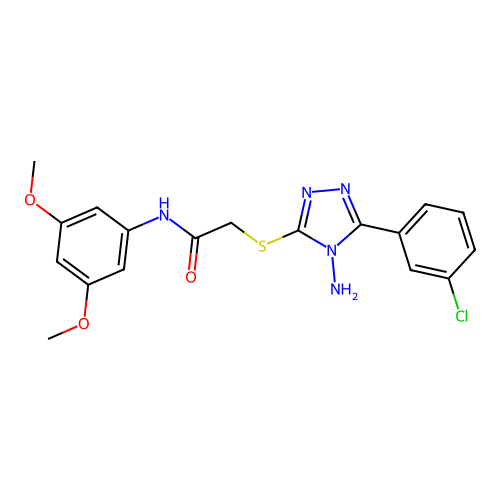 2-{[4-amino-5-(3-chlorophenyl)-4H-1,2,4-triazol-3-yl]sulfanyl}-N-(3,5-dimethoxyphenyl)acetamide structure
