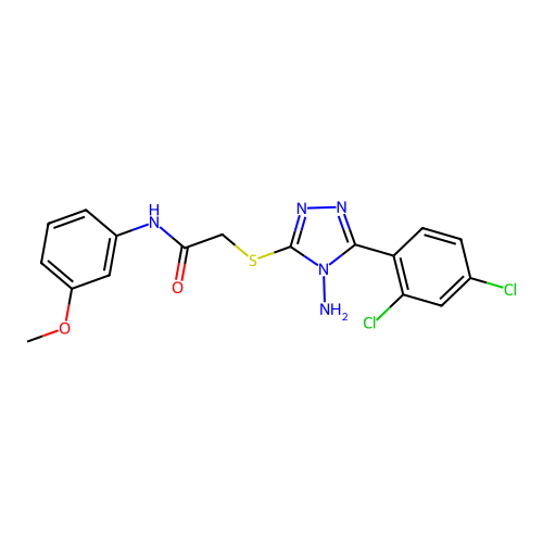 2-{[4-amino-5-(2,4-dichlorophenyl)-4H-1,2,4-triazol-3-yl]sulfanyl}-N-(3-methoxyphenyl)acetamide structure