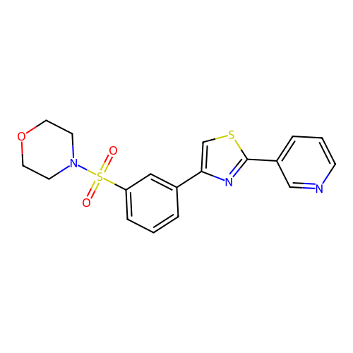4-[3-(2-Pyridin-3-yl-thiazol-4-yl)-benzenesulfonyl]-morpholine structure