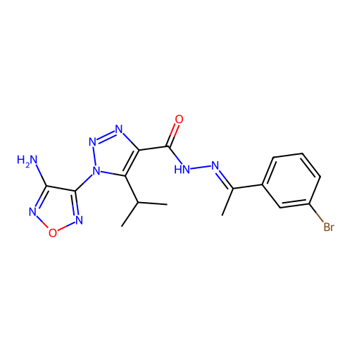 C16H17BrN8O2 structure