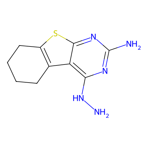 4-Hydrazinyl-5,6,7,8-tetrahydro[1]benzothieno[2,3-d]pyrimidin-2-amine structure