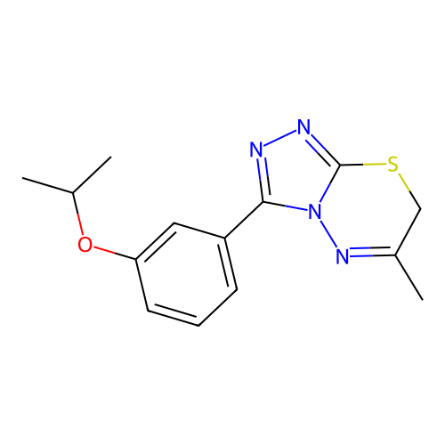 3-(3-ISOPROPOXYPHENYL)-6-METHYL-7H-[1,2,4]TRIAZOLO[3,4-B][1,3,4]THIADIAZINE structure