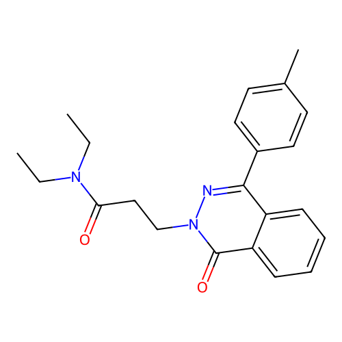 N,N-diethyl-3-[4-(4-methylphenyl)-1-oxophthalazin-2(1H)-yl]propanamide structure