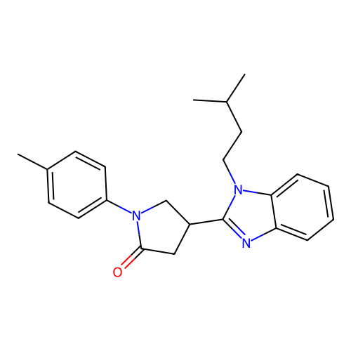 4-[1-(3-Methylbutyl)benzimidazol-2-yl]-1-(4-methylphenyl)pyrrolidin-2-one structure