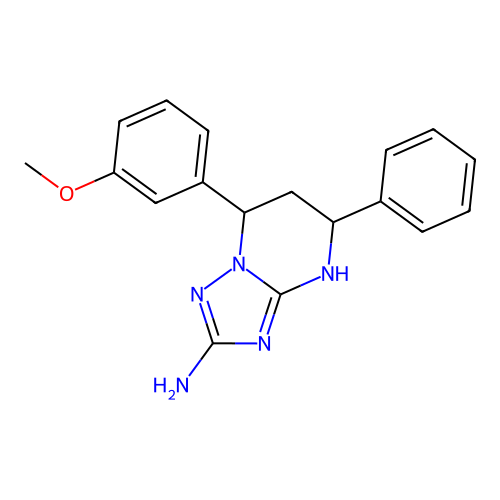 7-(3-methoxyphenyl)-5-phenyl-1,5,6,7-tetrahydro-[1,2,4]triazolo[1,5-a]pyrimidin-2-amine structure