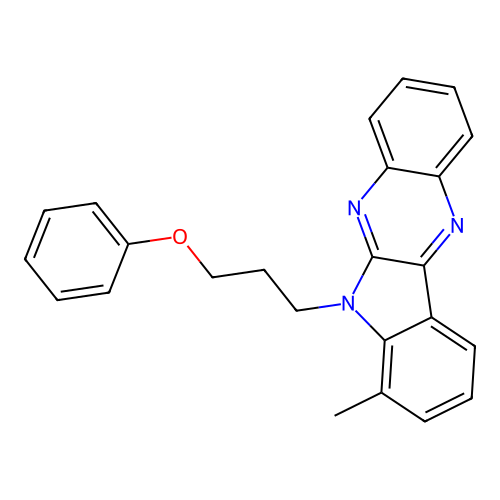 [3-(4-Methylindolo[2,3-b]quinoxalin-5-yl)propoxy]benzene structure